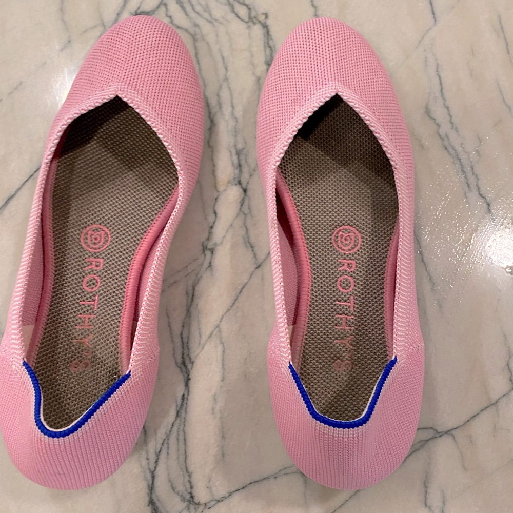 Rothy’s beautiful “hard to find” Pink flats.